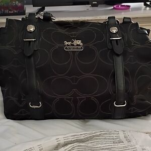 Coach Black Signature Tote